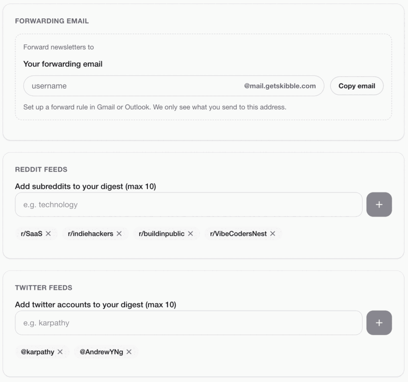 Configure your sources