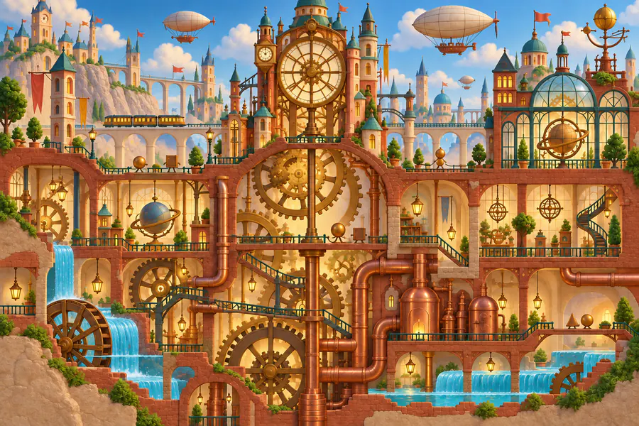 Clockwork City reference artwork